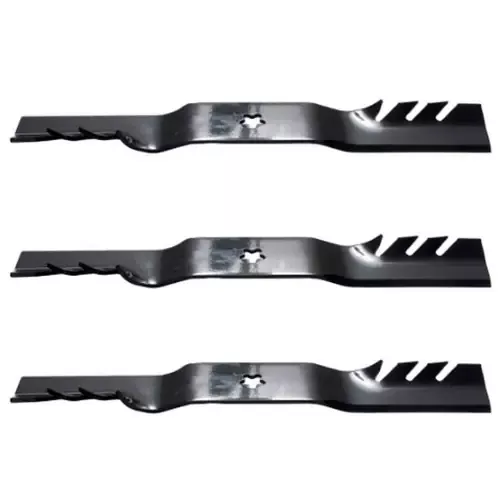 18-7/16″ Oregon Blade Kit(3 Pack) Compatible With ARIENS OEM 187256 – 5 pt. star” Center Hole Diam._A4