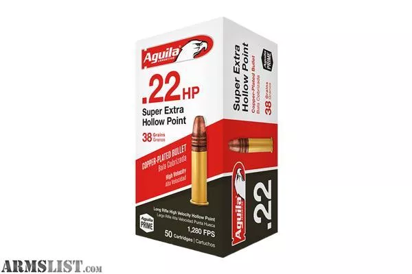 Aguila .22LR Hollow point 50Rds from Freedom's Militia Gun Shop, LLC. near Yadkinville, Winston Salem, NC