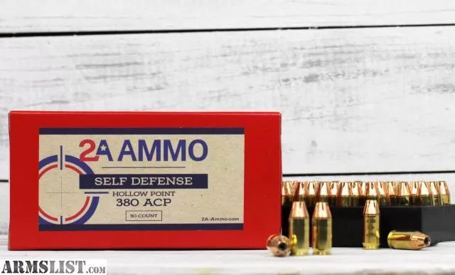 AMMO 380acp 90gr Hollow Point 50 Count5% OFF CODE ARMSLIST5 from 2AAmmo LLC near CAPE CORAL, Florida, USA