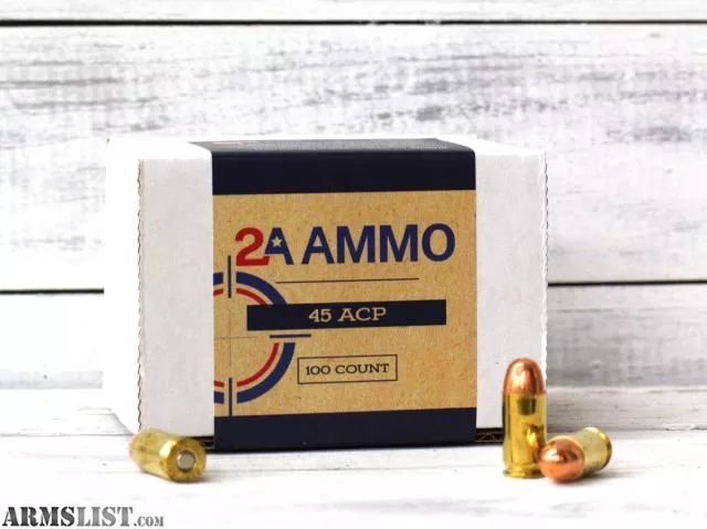 AMMO 45ACP 230gr 100 Count 5% OFF CODE ARMSLIST5from 2AAmmo LLC near CAPE CORAL, Florida, USA