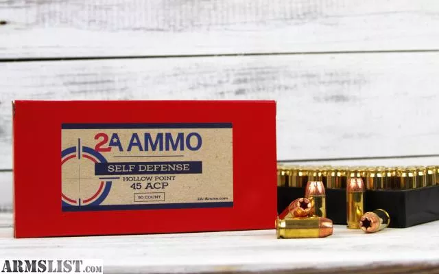 AMMO 45acp 230gr Hollow Point50 Count 5% OFF CODE ARMSLIST5 from 2AAmmo LLC near CAPE CORAL, Florida, USA