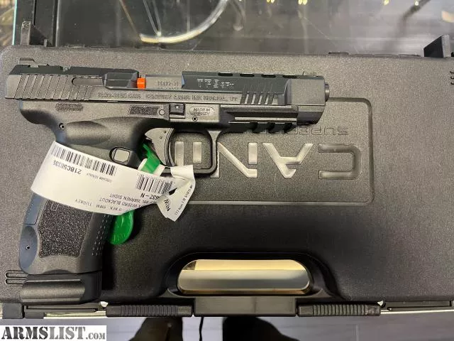 Canik HG5632N TP9SFx 9mm Luger Caliber with 5.20" Barrel, 20+1 Capacity, Overall Black Finish, Picatinny Rail Frame, Serrated Nitride Finish Steel & Interchangeable Backstrap Grip from Wildboy Firearm & Ammunition near Las Vegas, NV