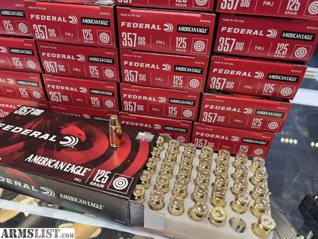 Federal AE357S2 American Eagle 357 Sig 125 gr Full Metal Jacket (FMJ) 50 Bx from Wildboy Firearm & Ammunition near Las Vegas, NV