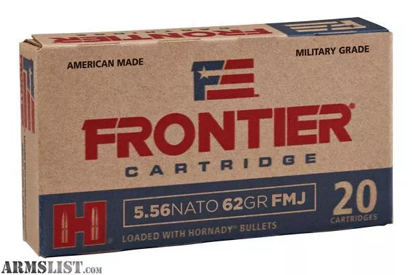 Hornady 5.56 62 Grain FMJ, 20 round boxes from Freedom's Militia Gun Shop, LLC. near Yadkinville, Winston Salem, NC