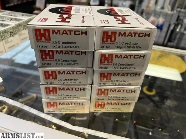 Hornady 81500 Match 6.5 Creedmoor 140 gr Extremely Low Drag-Match (ELD) 20 Bx from Wildboy Firearm & Ammunition near Las Vegas, NV