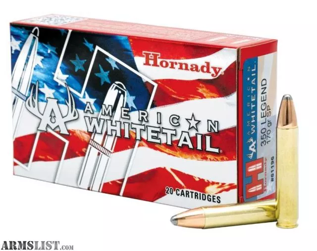 Hornady American Whitetail 350 Legend 170 Grain SP Ammunition 81196 from Gilberts Gun Shop LLC near Frankfort, KY
