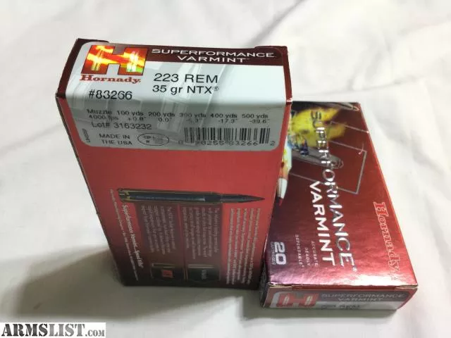 Hornady Superformance Varmint - .223 Rem Ammunition 35gr. - 40 rounds from Tucson Gunsmithing near Tucson, AZ