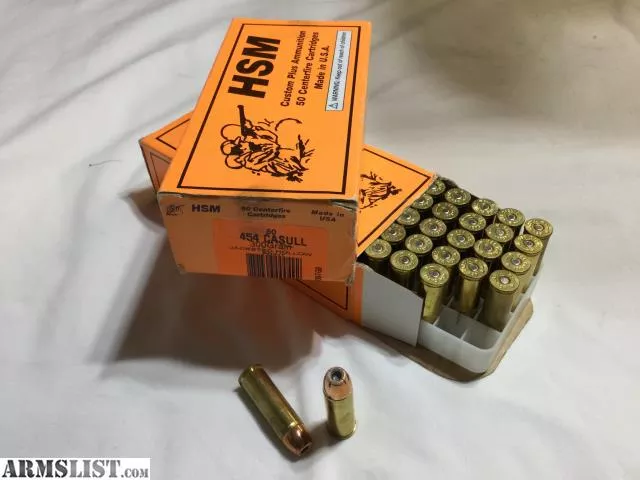 HSM Custom Plus Ammunition - 454 CASULL - 100 Rounds - 150.00 from Tucson Gunsmithing near Tucson, AZ
