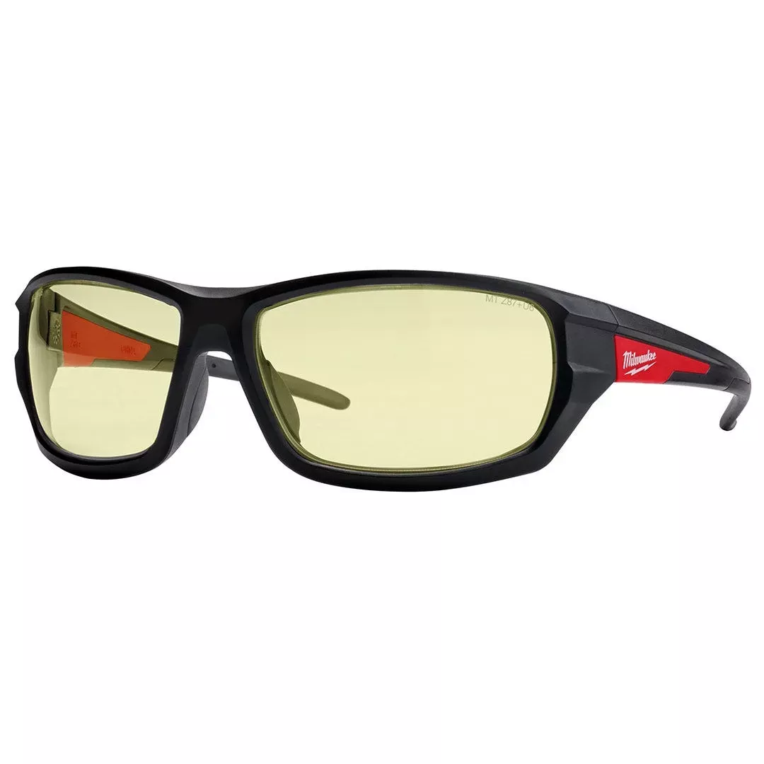 Milwaukee Yellow High Performance Safety Glasses w/ Fog-Free Lenses 48-73-2120