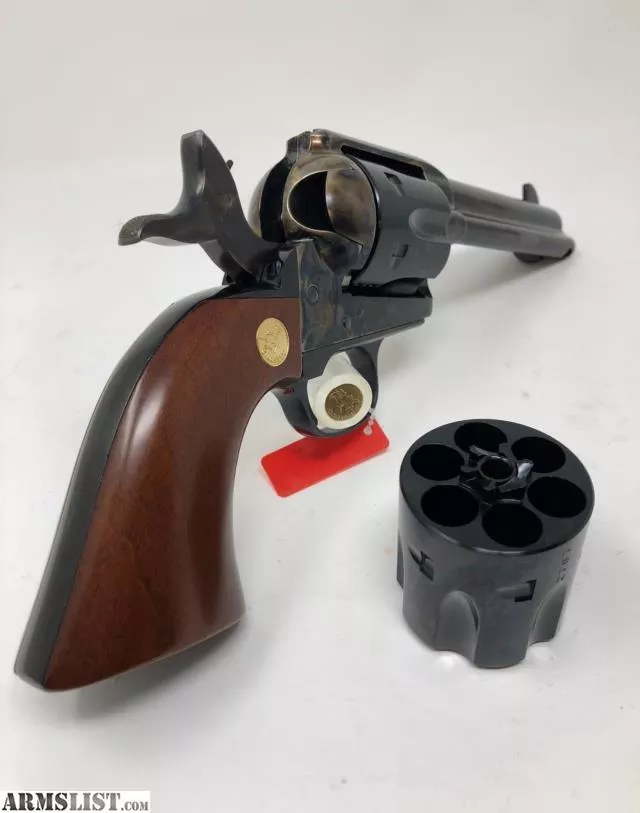 ***MSRP 861.25*** New UBERTI 1873 Colt Single Action Army 4.75” Dual Cylinder 45LC/45ACP - CCH/B with Medallions from Watson Precision Firearms LLC near Oklahoma City, OK