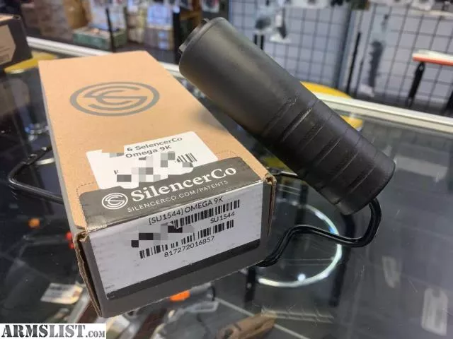 NIB* SilencerCo SU1544 Omega 9K 9mm Luger 1.48" Black Cobalt/Stainless Steel from Wildboy Firearm & Ammunition near Las Vegas, NV