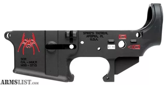 Spikes Tactical ST15 Color-Filled Spider Lower Receiver (multi cal) from Vegas Firearms near Henderson, Las Vegas, NV