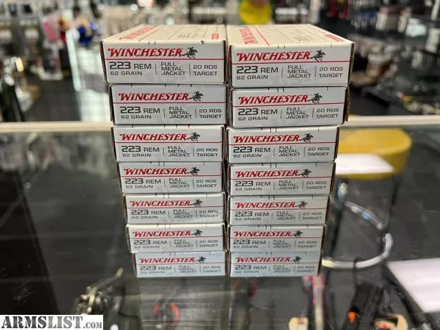 Winchester Ammo W223FMJ62 USA Target 223 Rem 62 gr Full Metal Jacket (FMJ) 20 Bx from Wildboy Firearm & Ammunition near Las Vegas, NV
