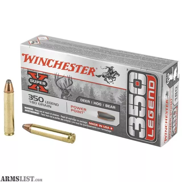 WINCHESTER AMMUNITION SUPER-X 350 LEGEND 180 GRAIN POWER POINT 20 ROUND BOX from LIMITLESS AMERICA near Washougal, Southwest Washington, WA